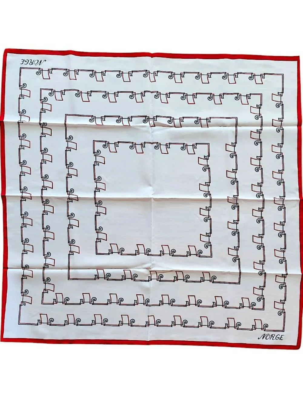 Norway Norge Large Square Scarf Made in Italy